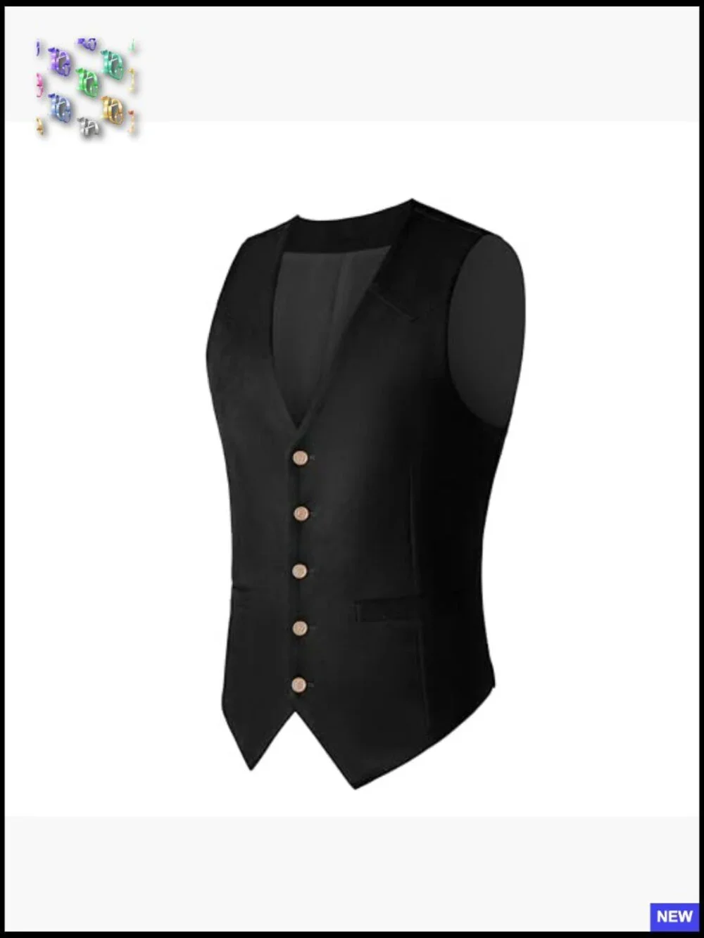 Suede Leather Vest Casual Cowboy Western Mens Waistcoat V-Neck Sleeveless